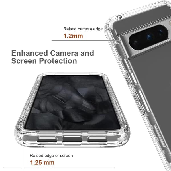 360 Heltäckande Skal Google Pixel 8 Pro Transparent