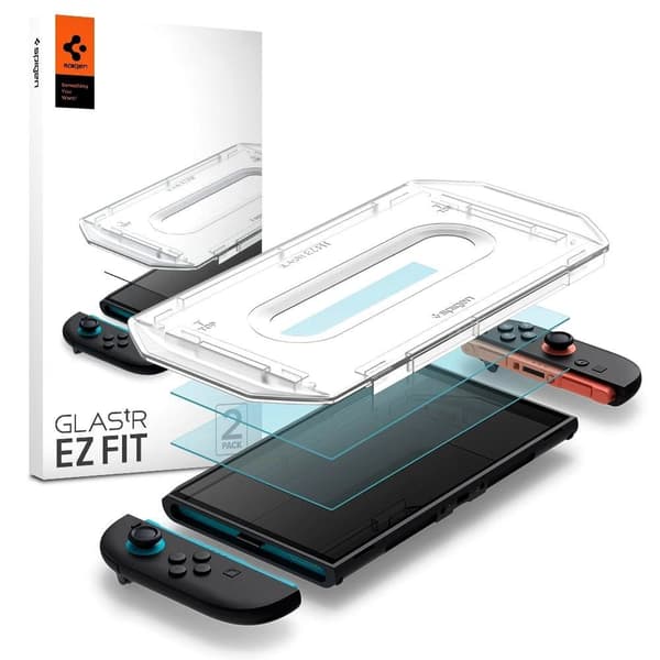 Spigen Nintendo Switch 2 Screen Protector GLAS.tR EZ Fit 2-Pack