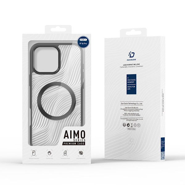 Dux Ducis Aimo Series MagSafe -kuori iPhone 16 Prolle, musta