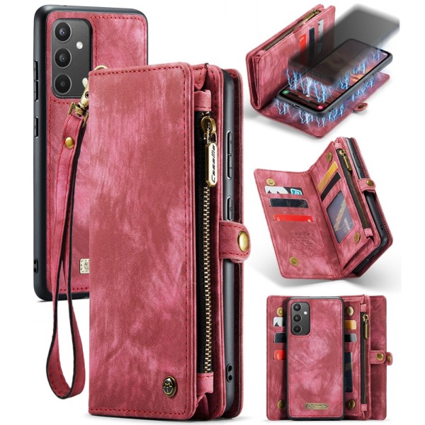 CaseMe Multi-Slot 2 i 1 Plånboksfodral Galaxy A34 Röd