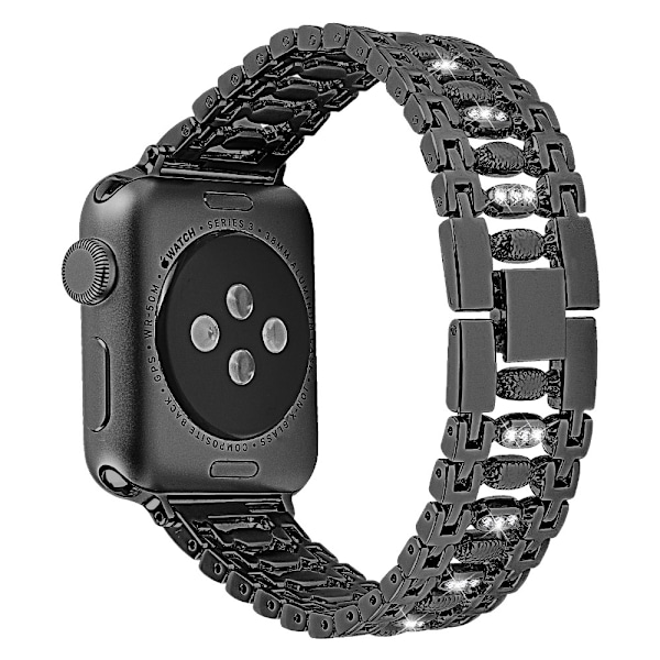 Krystalarmbånd til Apple Watch 42/44/45 mm Sort