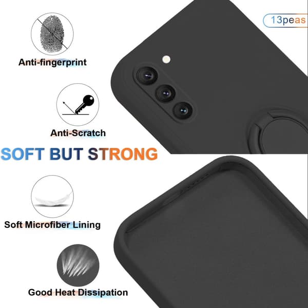 Samsung Galaxy S23 Cover med Ringholder Sort