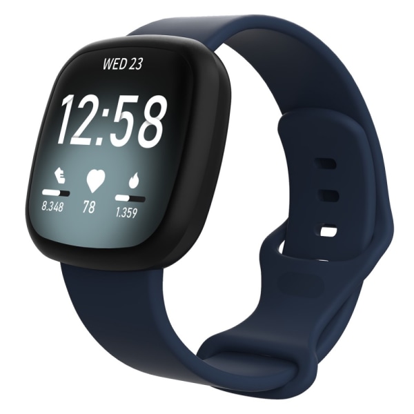 Silikonarmband Fitbit Versa 4/Sense 2 Mörkblå (S)