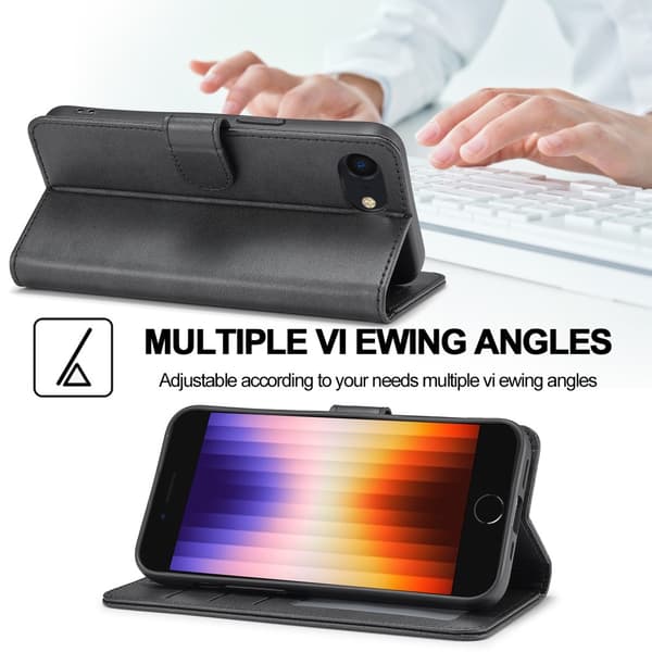 LC.IMEEKE Plånboksfodral iPhone 16e Svart