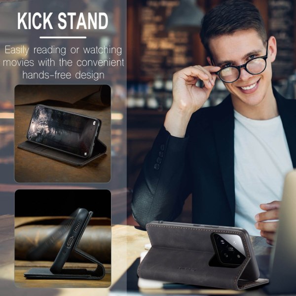 CaseMe Slim Pungetui Xiaomi 14 Sort