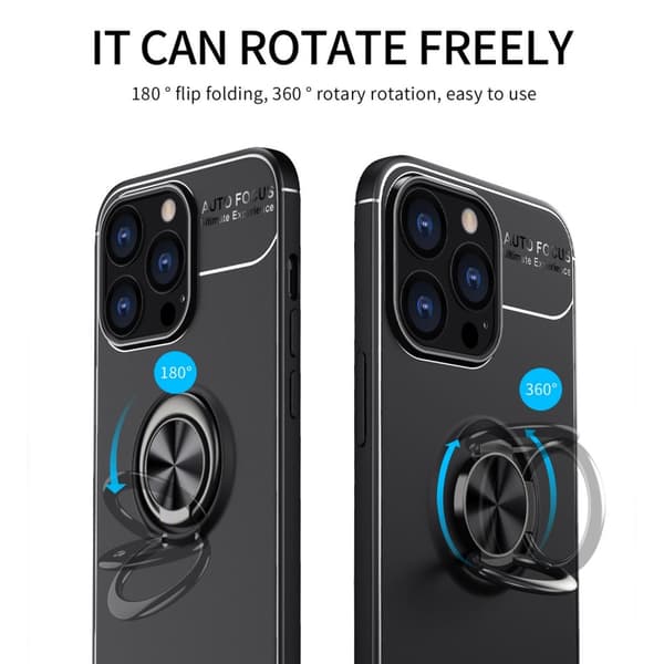 Kotelo rengaspidikkeellä iPhone 14 Pro Musta