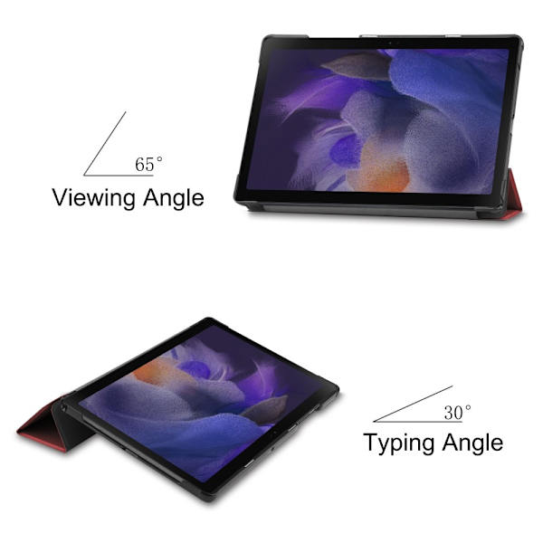 Samsung Galaxy Tab A8 10.5 -kotelo, kolminkertainen, punainen