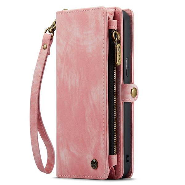 CaseMe Multi-Slot 2 i 1 Plånboksfodral iPhone 14 Pro Rosa