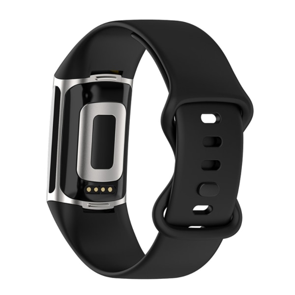 Fitbit Charge 5 silikonearmbånd sort (L)