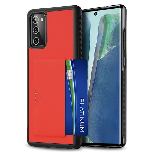 Dux Ducis PoCard Kortfack Skal Galaxy Note 20 Punainen