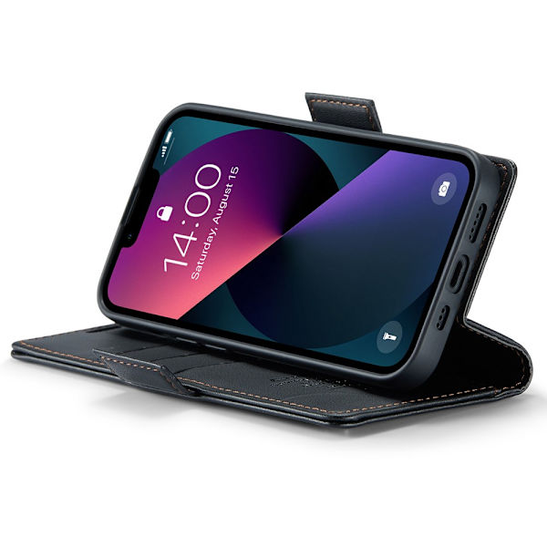 CaseMe Slim Plånboksfodral RFID-skydd iPhone 15 Plus Svart