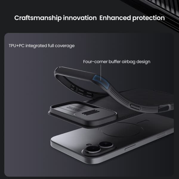 Nillkin CamShield Skal iPhone 16 Grön