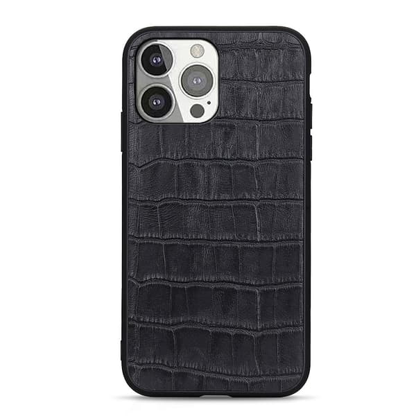iPhone 13 Pro Skal Krokodilmönster Svart