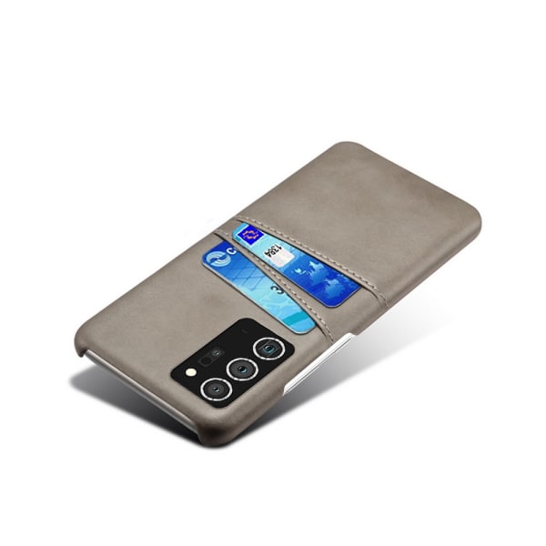 Nahkakotelo korttipaikalla Galaxy Note 20 Ultra Grey