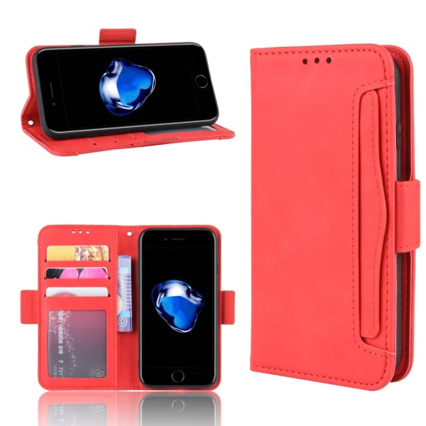 Multi Slot Wallet Case iPhone 7/8/SE Rød