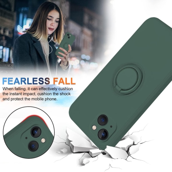 iPhone 15 Skal Med Ringholder Grøn