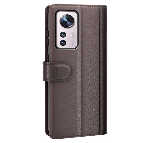 Aito nahkakotelo Xiaomi 12 Prolle, ruskea