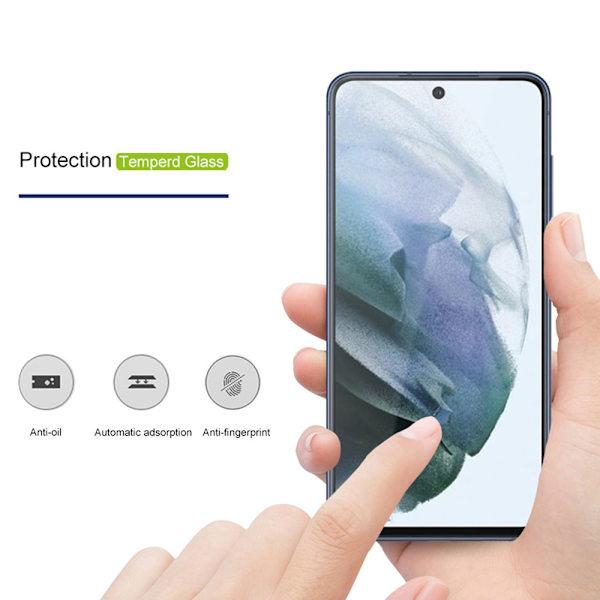 Mocolo Heltäckande Härdat Glas Skärmskydd Galaxy S21 FE Svart