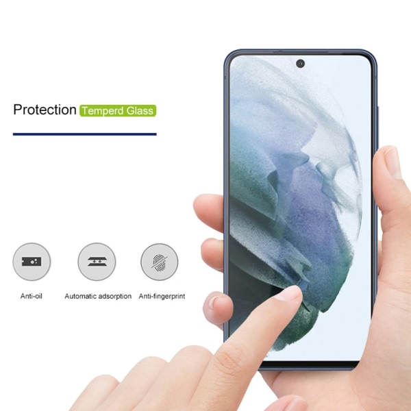 Mocolo Heltäckende Hærdet Glas Skærmbeskytter Galaxy S21 FE Sort