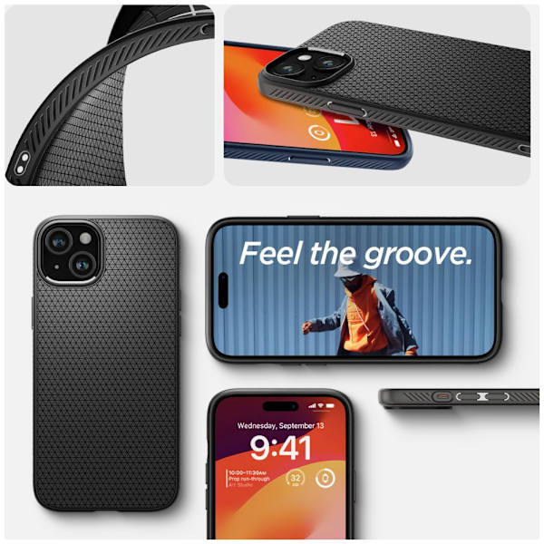 Spigen iPhone 15 Case Liquid Air Black