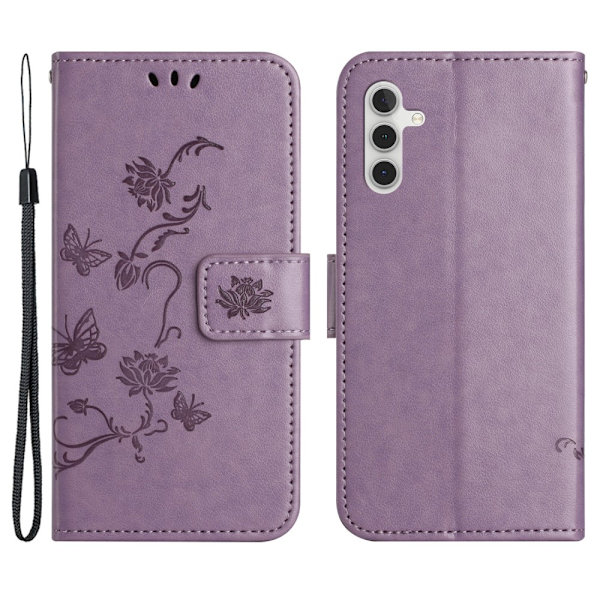 Läderfodral Fjärilar Samsung Galaxy S24 Plus Lila