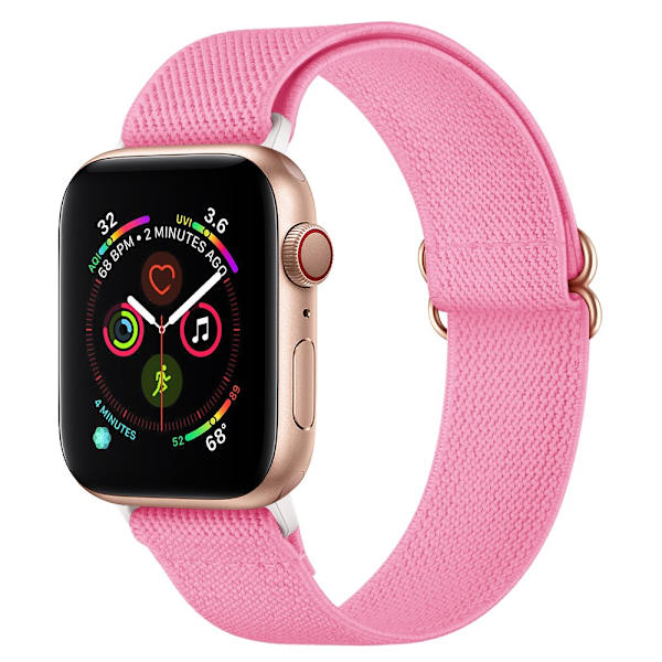 Elastisk Nylonrem Apple Watch 45mm Series 9 Rosa