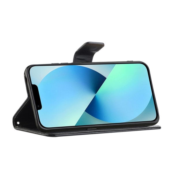 Læderetui Sommerfugle iPhone 15 Pro Max Sort