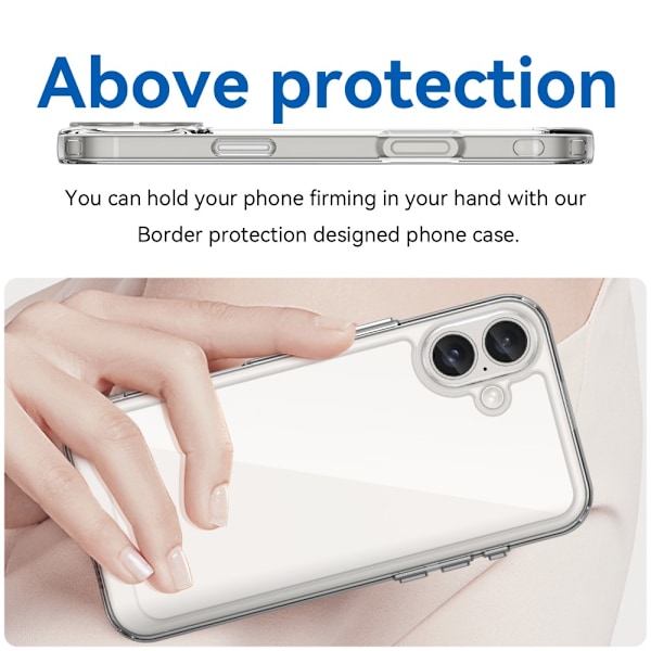 Hybrid Edge Case iPhone 16 Plus Transparent