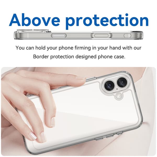 Hybrid Edge Skal iPhone 16 Plus Transparent