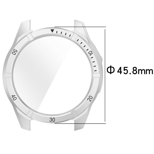 Garmin Fenix 8 43mm Kotelo Kova Muovi + Lasinen Läpinäkyvä