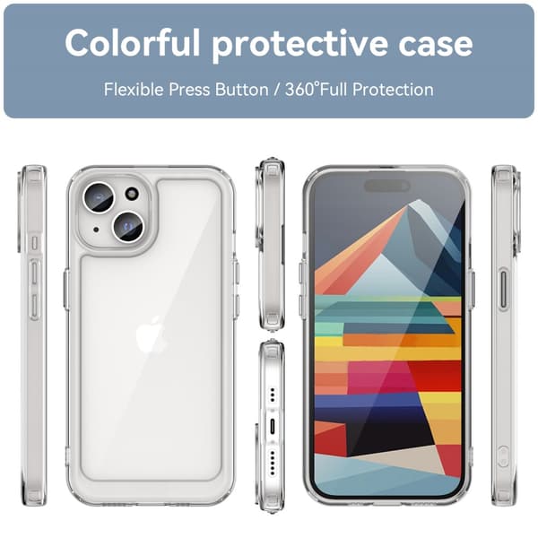 Hybrid Edge Skal iPhone 15 Plus Transparent