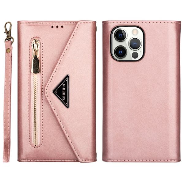 Plånboksfodral iPhone 13 Pro Max Rose Guld