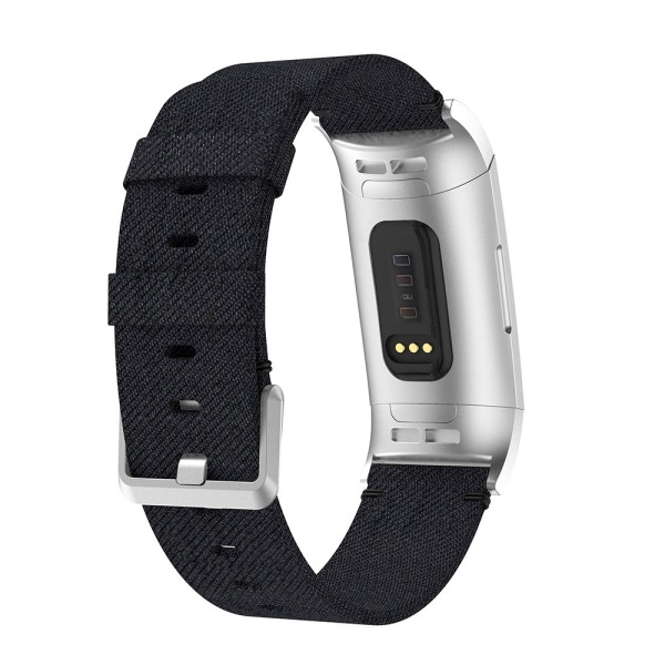 Canvasarmband Fitbit Charge 3/4 Svart