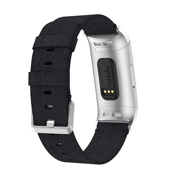 Fitbit Charge 3/4 musta kangasranneke