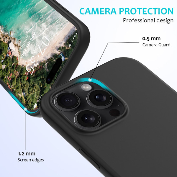 Silikonecover iPhone 16 Pro Max Sort