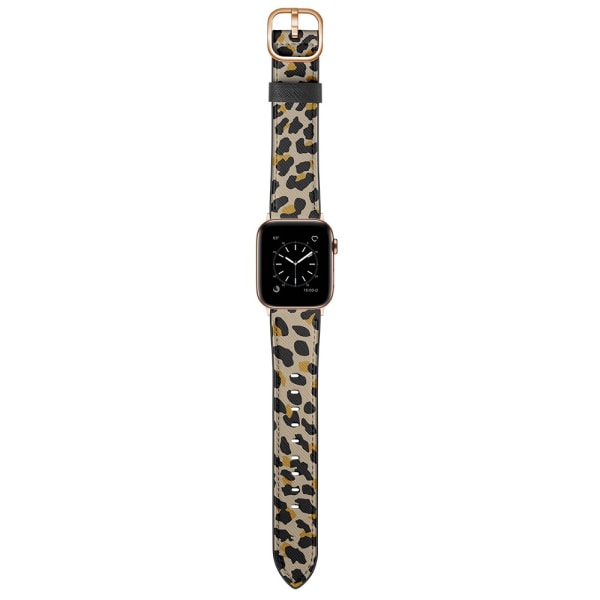 Läderarmband Apple Watch 45mm Series 9 Leopard