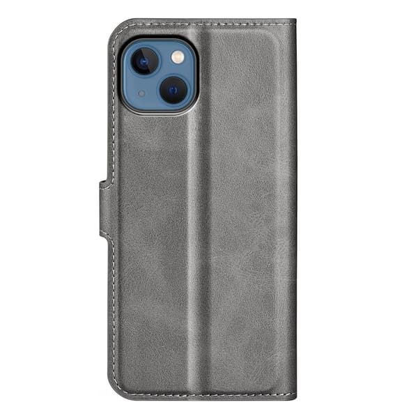 iPhone 14 Wallet Läder Grå