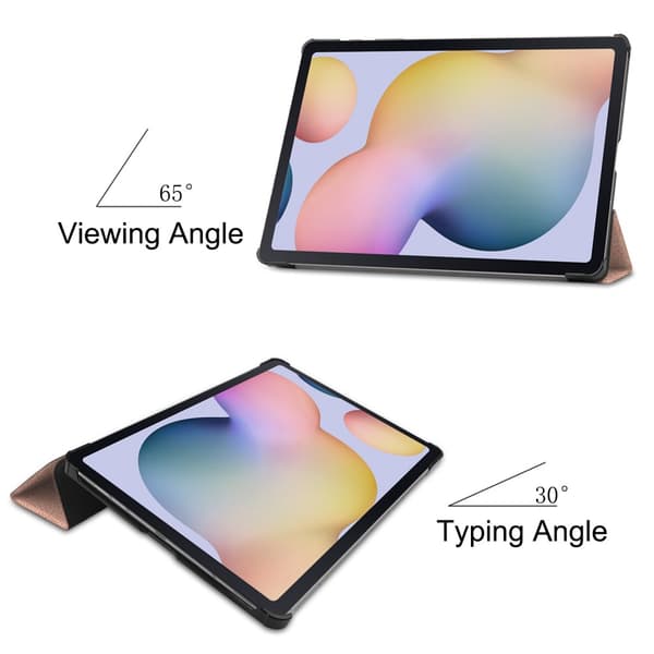 Samsung Galaxy Tab S7 Plus/S8 Plus 12.4 Etui Tri-fold Roséguld
