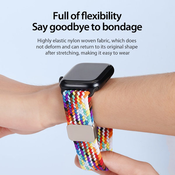 Dux Ducis Elastisk Nylon Vævet Rem Apple Watch Series 10 42mm R