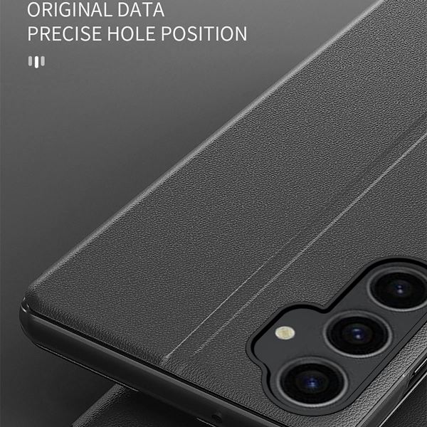 Samsung Galaxy S23 FE -kotelo näytöllä, musta