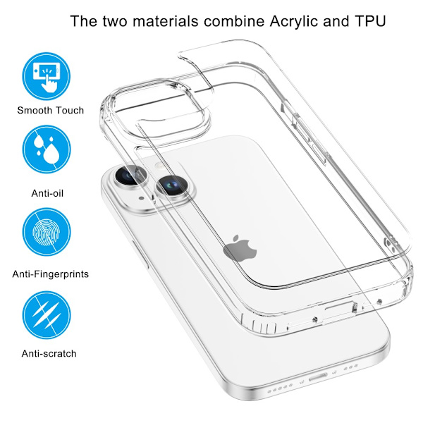 Leeu Design TPU-kuori iPhone 15 läpinäkyvä