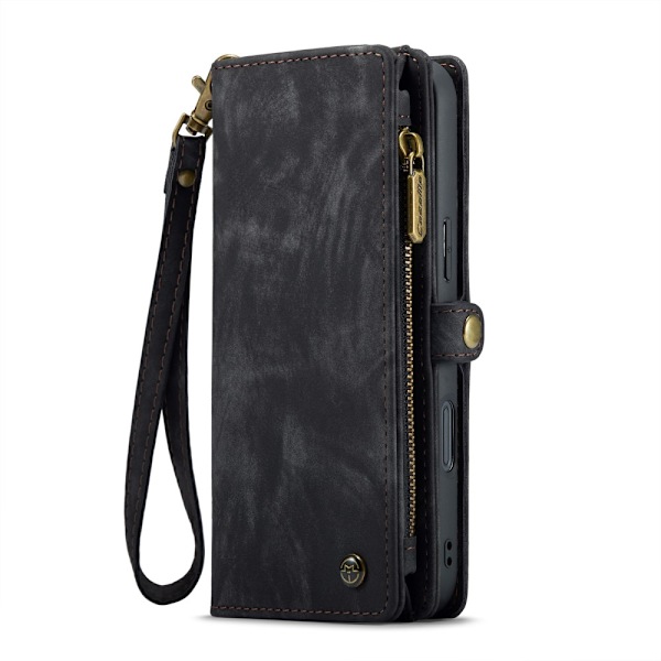 CaseMe Multi-Slot 2 i 1 Plånboksfodral iPhone 16 Plus Svart