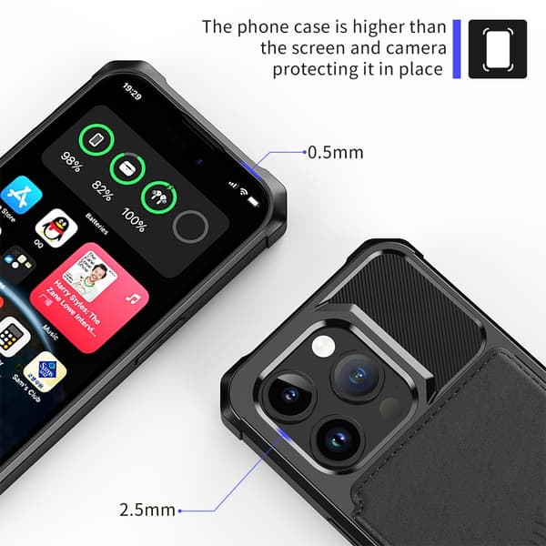 Multi-Slot Skal iPhone 15 Pro Max Svart
