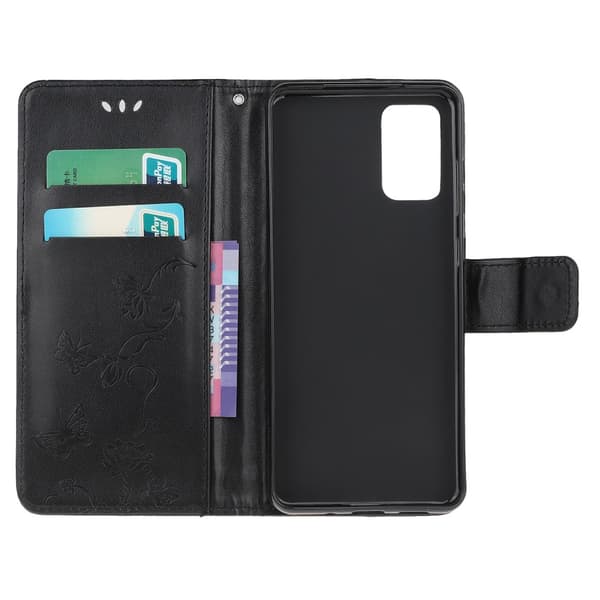 Læderetui Sommerfugle Samsung Galaxy S20 Sort