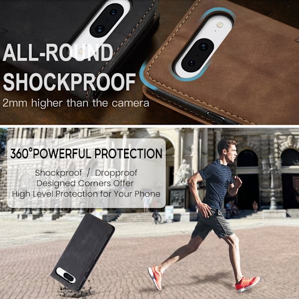 CaseMe Slim Lompakkokotelo Google Pixel 8a Musta