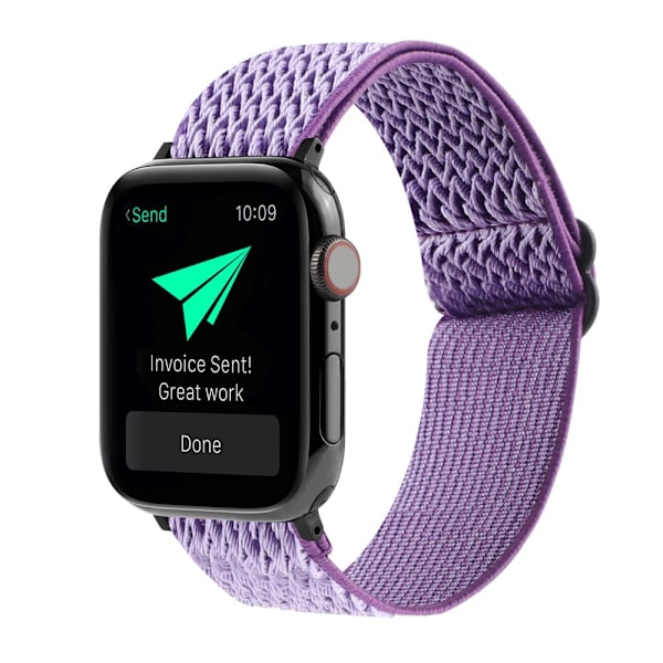 Vävd Nylonarmband Apple Watch Series 10 46mm Lila