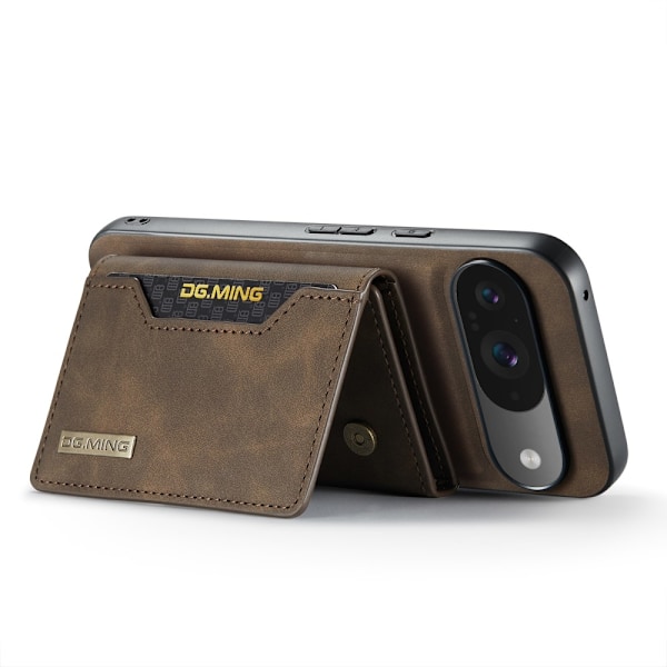DG.MING Magnetic Card Slot Case Google Pixel 9 Pro Brown