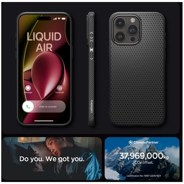 Spigen iPhone 15 Pro Cover Liquid Air Sort