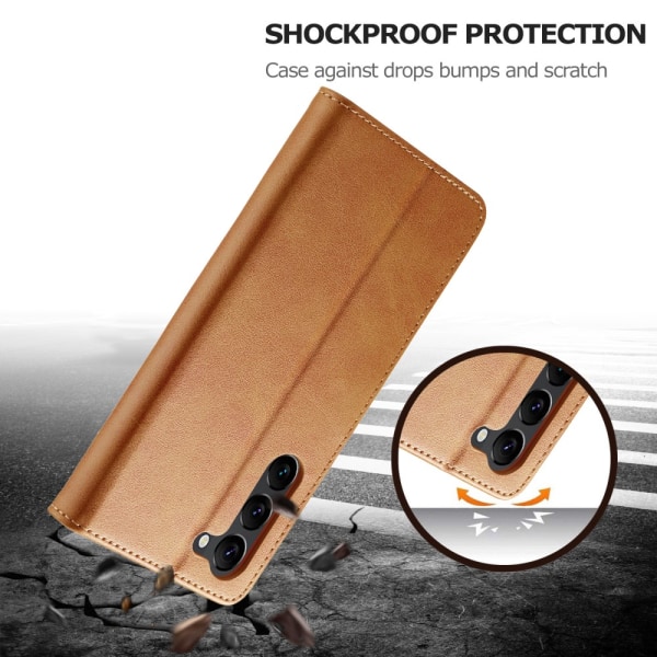 LC.IMEEKE Pungetui Samsung Galaxy S23 Plus Cognac