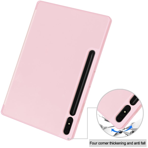 Samsung Galaxy Tab S10 Plus Kotelo Tri-Fold Kynäpidikkeellä Vaaleanpunainen